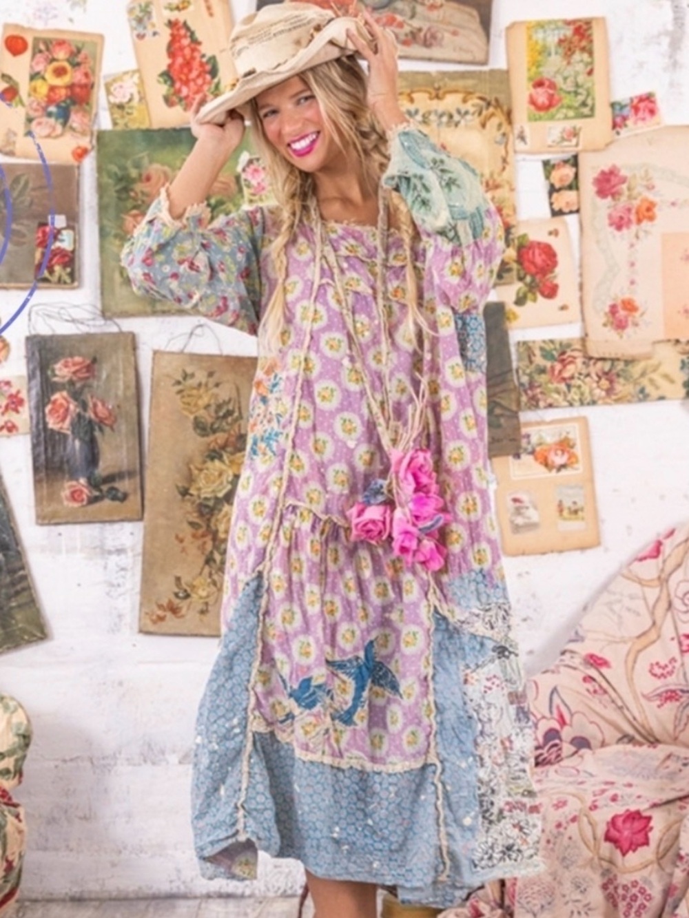 Magnolia pearl lunar moth Helenia dress